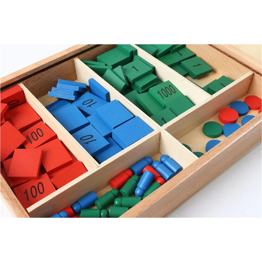 Montessori Stamp Game | Wooden Math Learning Toy Ages 6+