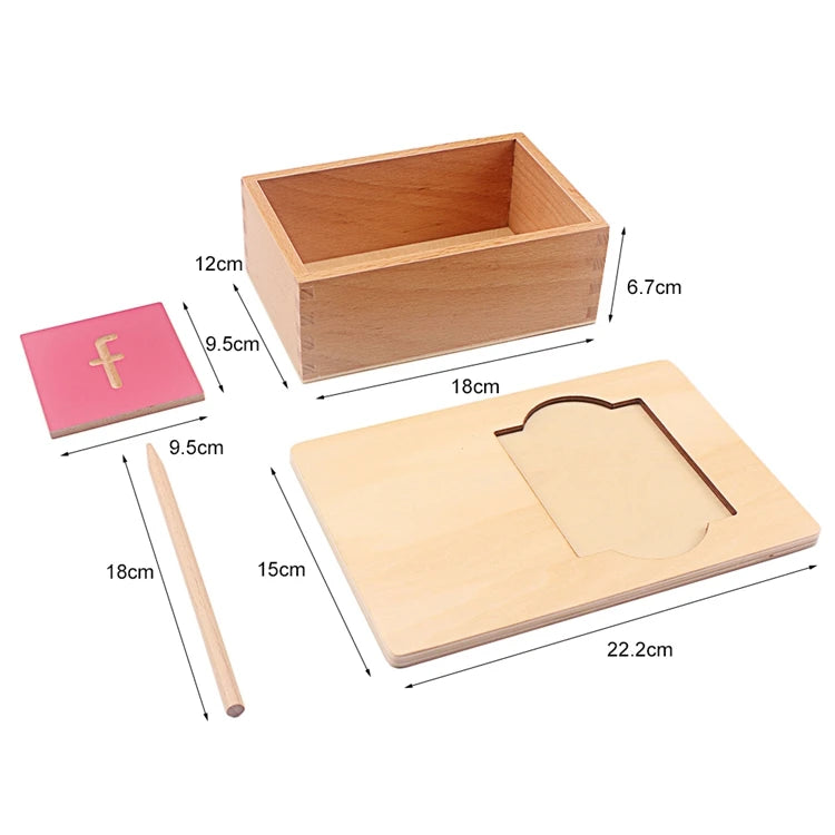 Montessori Movable Alphabet Wooden Letter Tiles with Storage Box