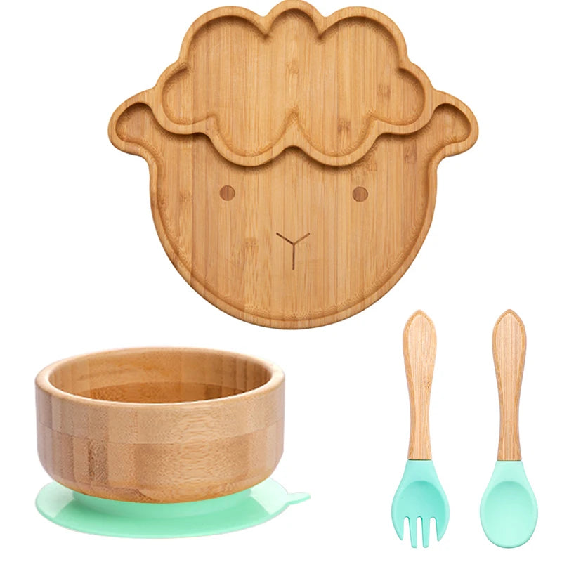 Baby Bamboo Suction Plate & Bowl Set