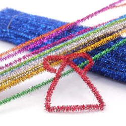 30/50/100pcs Glitter Chenille Pipe Cleaners | Oliver Montessori