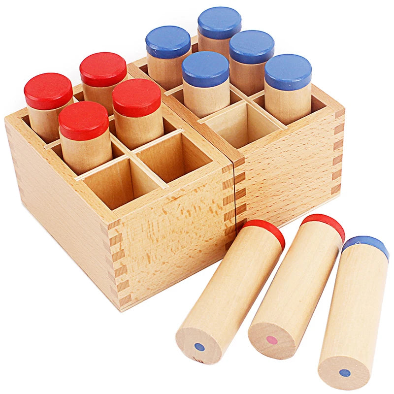 Montessori Sound Boxes Auditory Sensorial Toy Set of 12 Cylinders