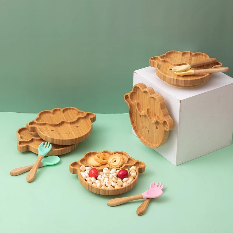 Baby Bamboo Suction Plate & Bowl Set