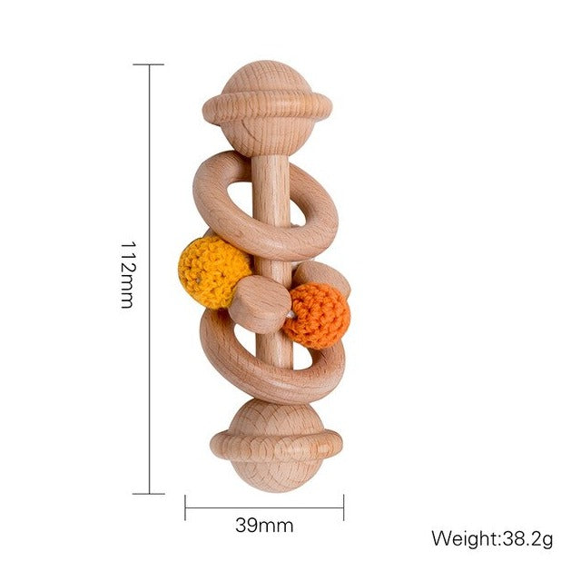 wooden baby rattle product dimensions