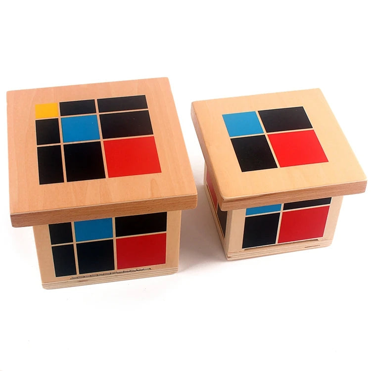 Montessori Binomial and Trinomial Cube Wooden Math Material