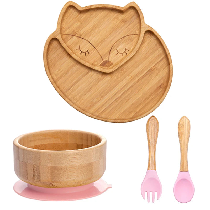 Baby Bamboo Suction Plate & Bowl Set