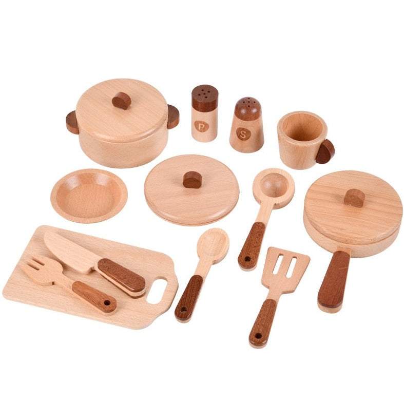 Montessori wooden kitchen set