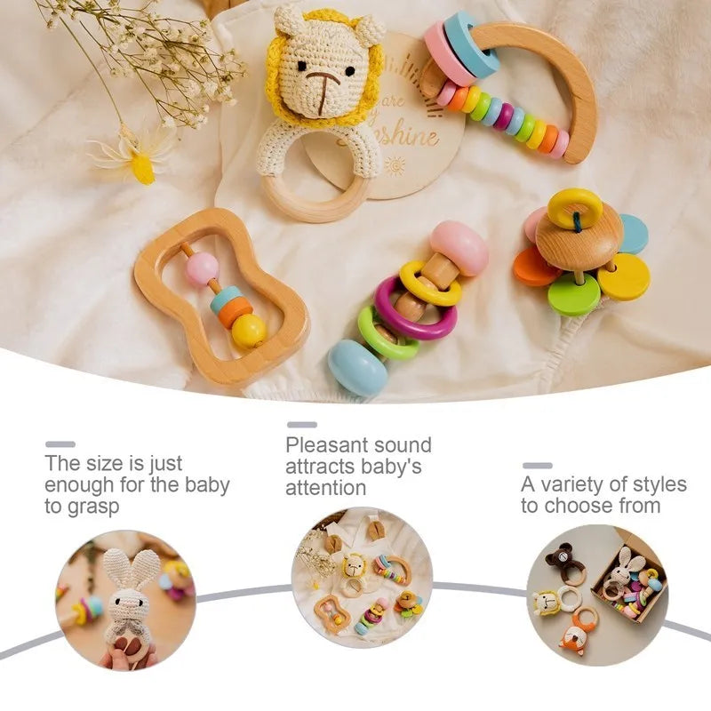 Baby Animal Rattle Gift Sets | Oliver & Company Montessori Toys