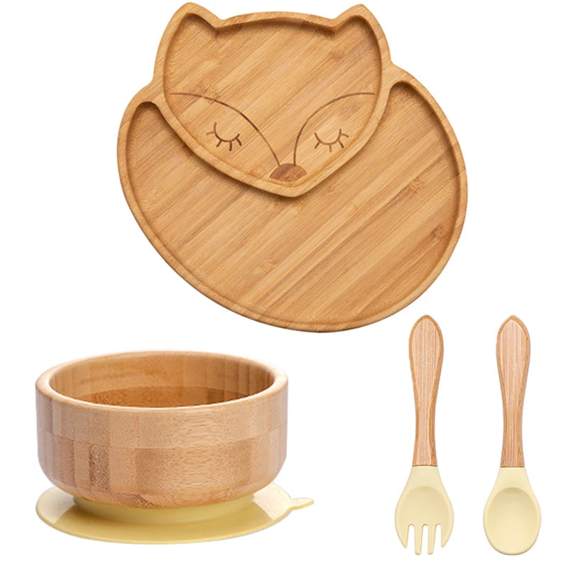 Baby Bamboo Suction Plate & Bowl Set