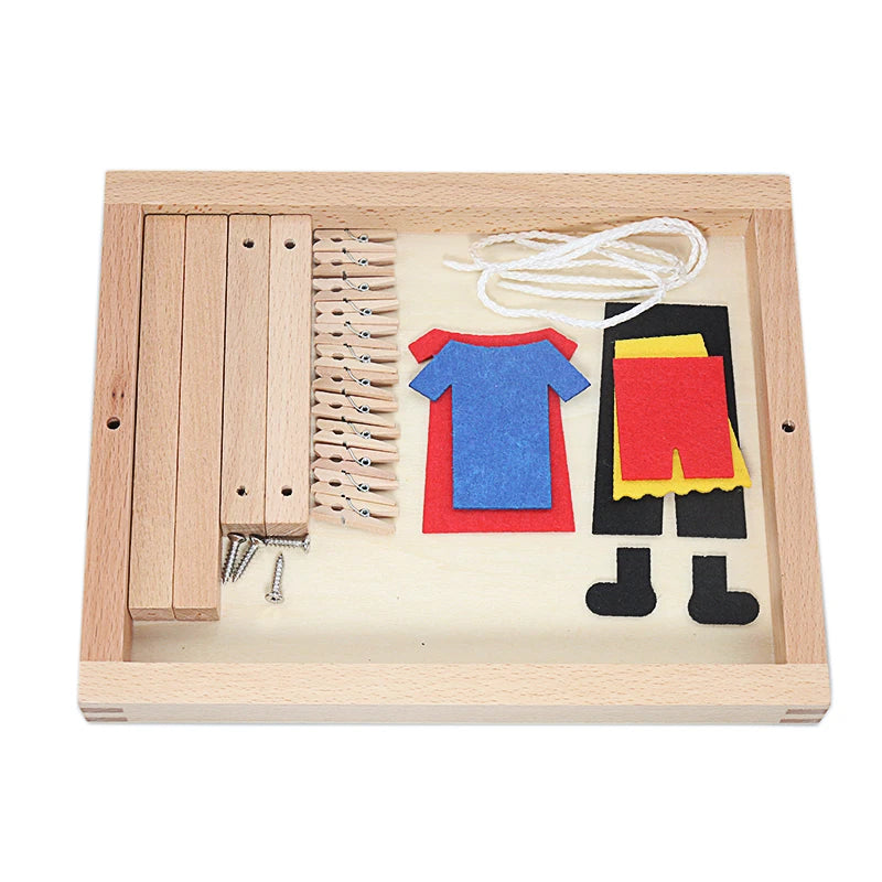 Montessori Clothesline Set Wooden Practical Life Material