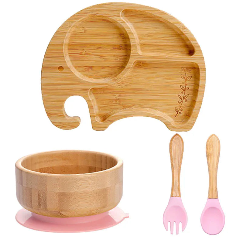 Baby Bamboo Suction Plate & Bowl Set