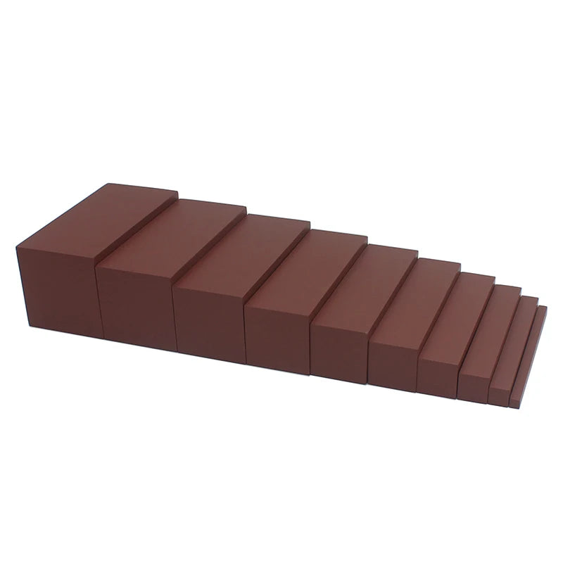 Montessori Brown Stair Wooden Sensorial Material Small Size