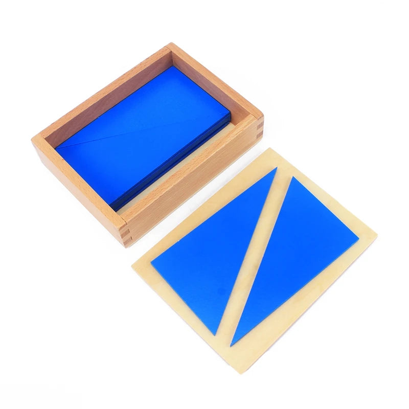 Montessori Blue Constructive Triangles Sensorial Geometry Toy