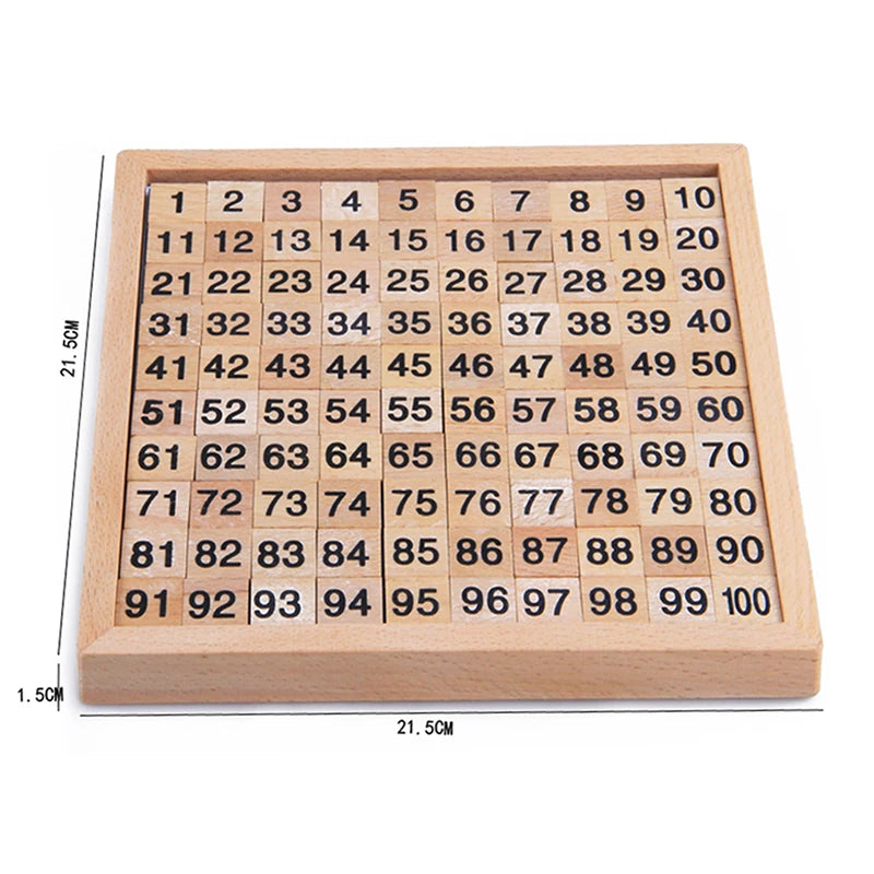 Wooden 1-100 Number Board | Oliver & Company Montessori Toys