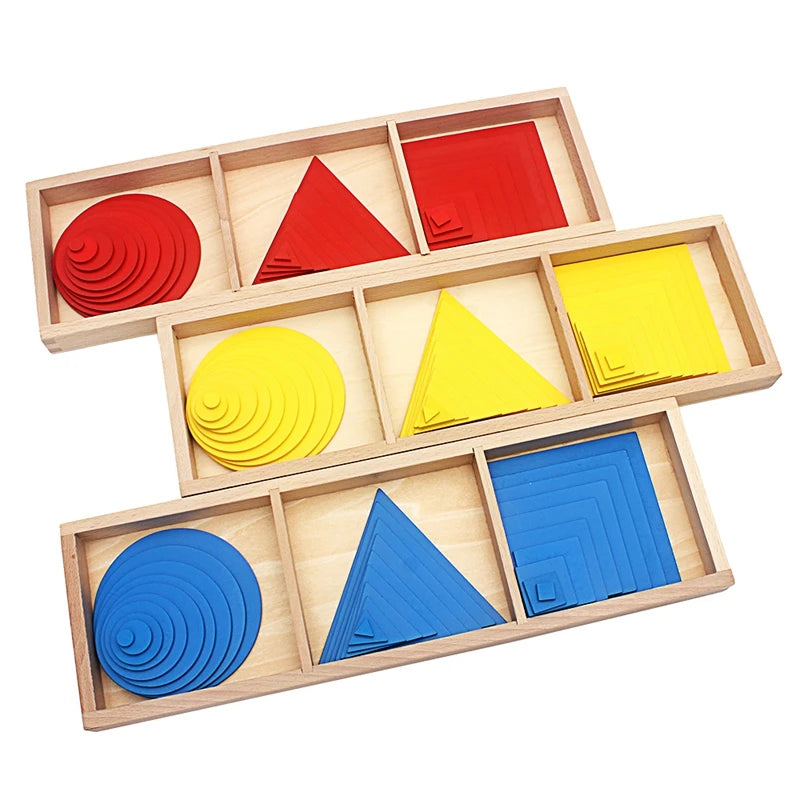 Montessori Geometric Layering Trays | Oliver Montessori Toys