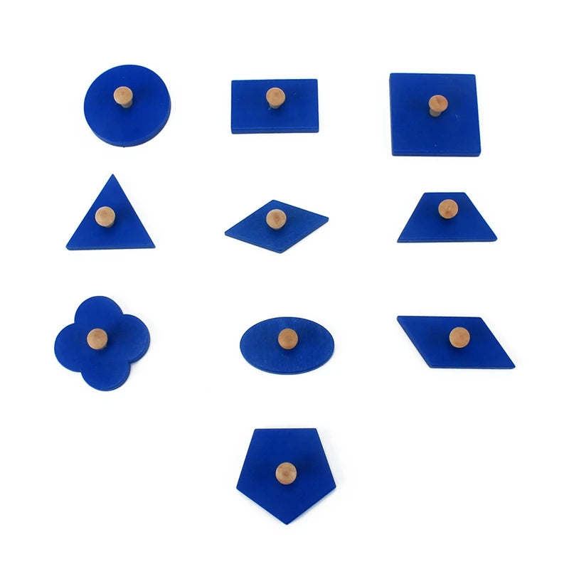 Montessori Geometric Shape Insets Set of 10 Sensorial Toy
