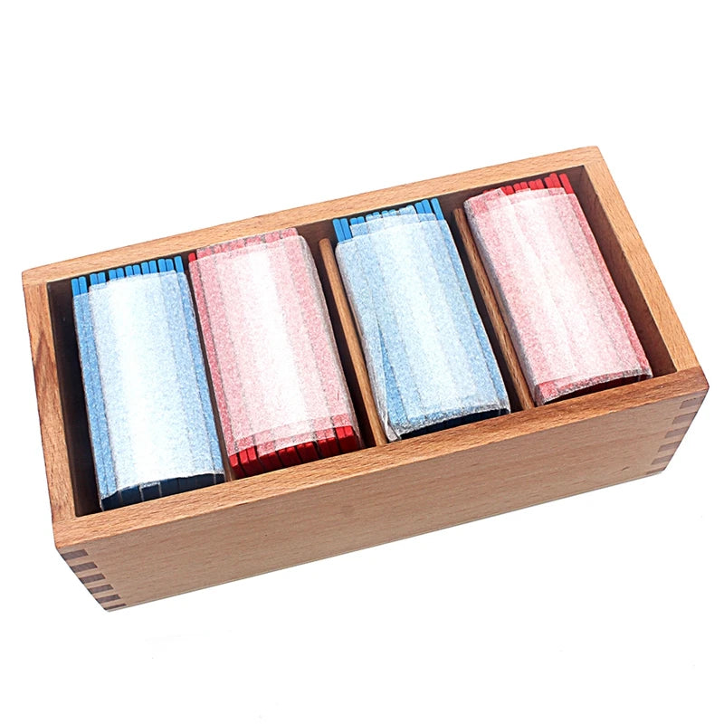 Montessori Sandpaper Letters Uppercase and Lowercase with Wooden Box