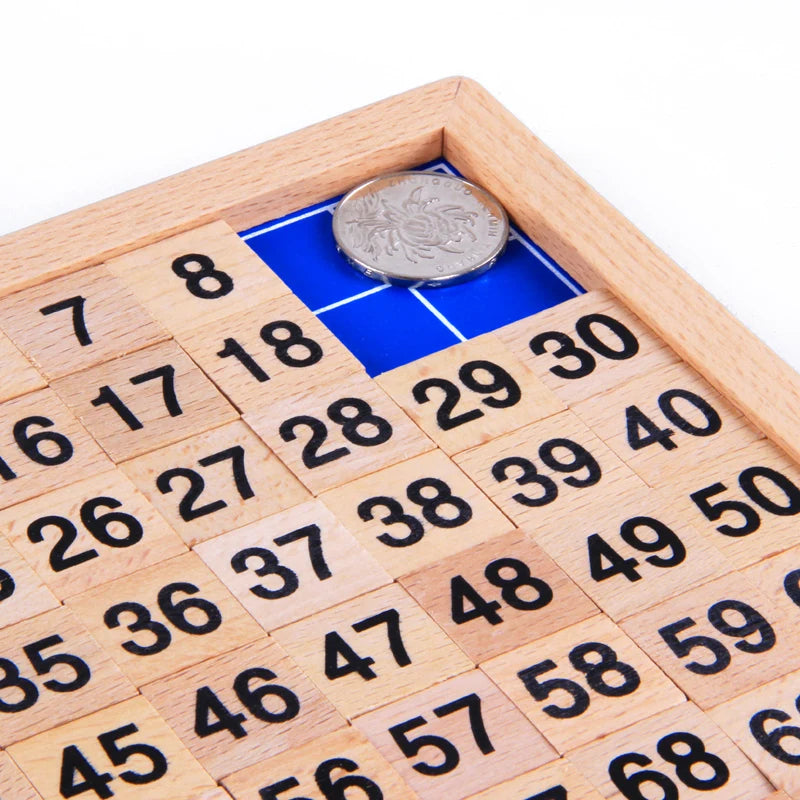 Wooden 1-100 Number Board | Oliver & Company Montessori Toys