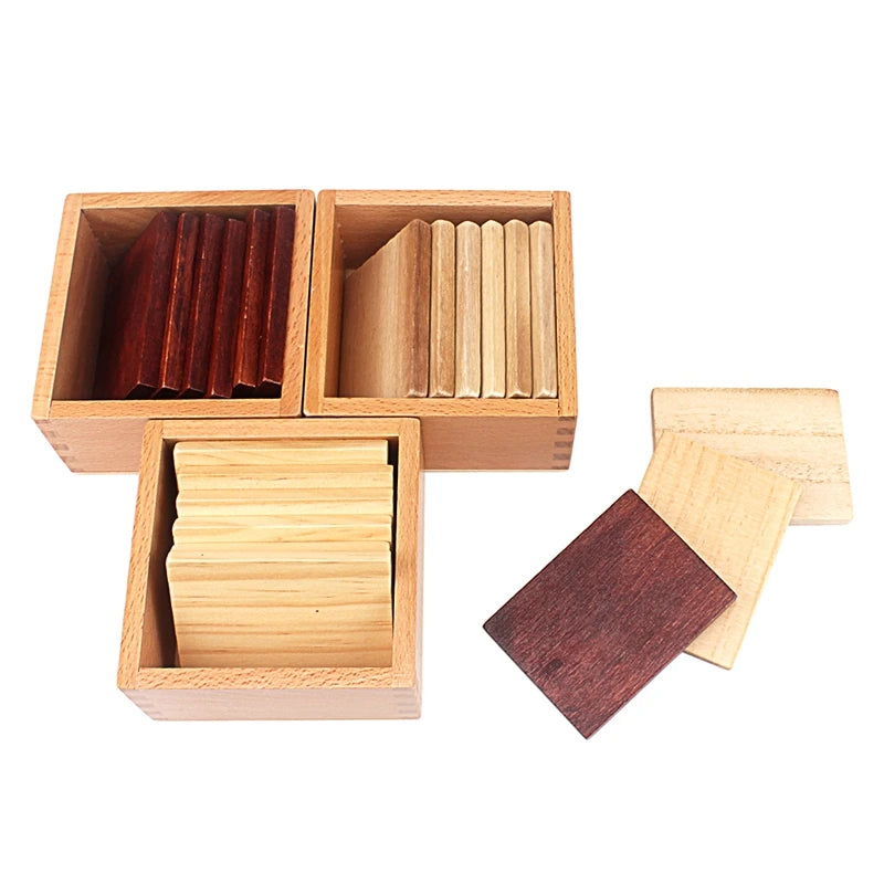 Montessori Baric Tablets Wooden Weight Sensorial Material