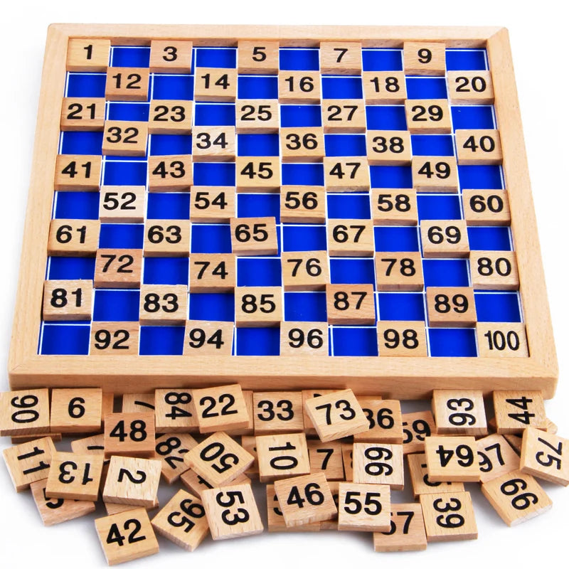 Wooden 1-100 Number Board | Oliver & Company Montessori Toys