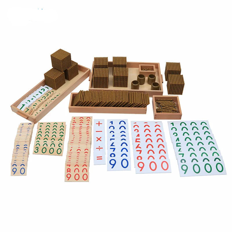 Montessori Golden Bead Material Complete Set Decimal System