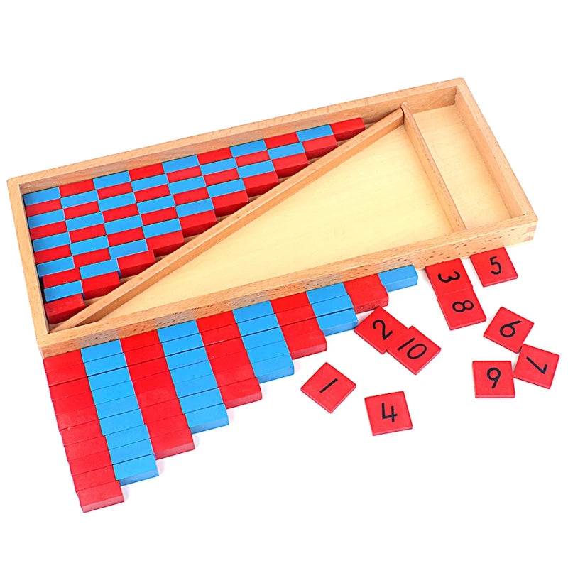 Montessori Number Rods Wooden Math Toy Home Edition