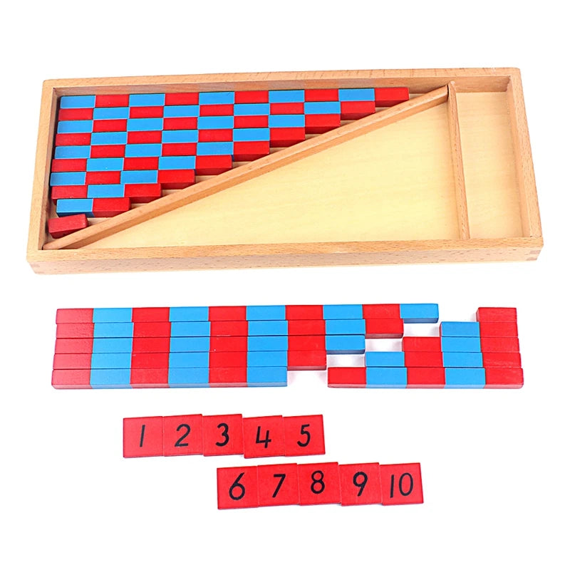 Montessori Number Rods Wooden Math Toy Home Edition