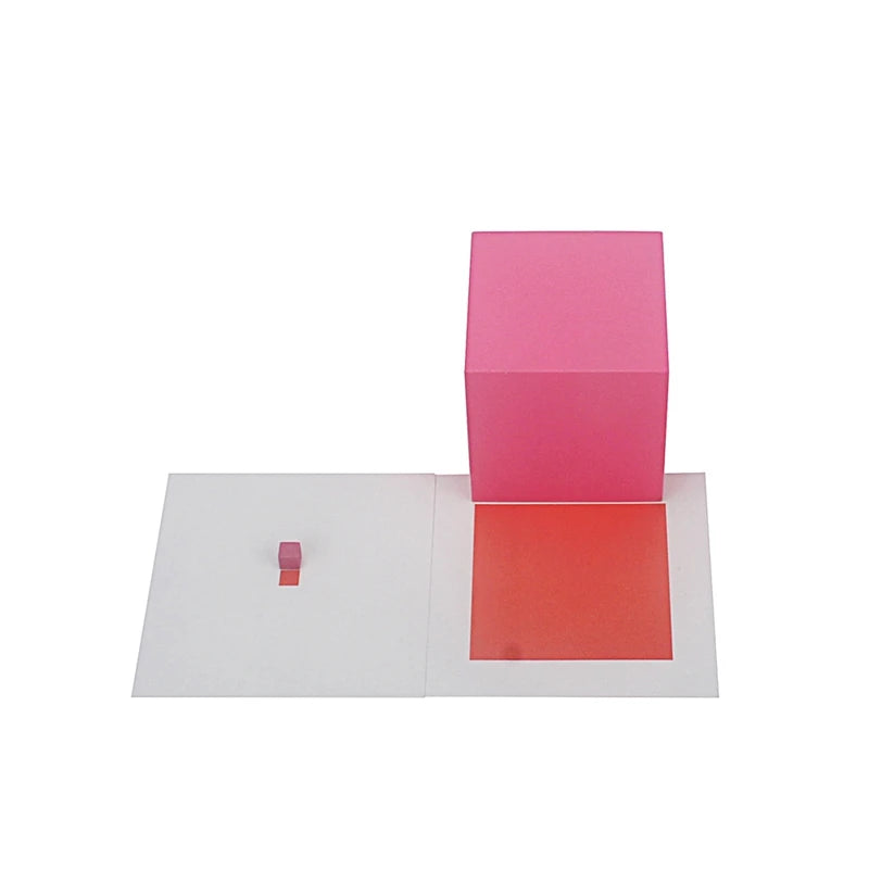 Montessori Pink Tower with Number Cards