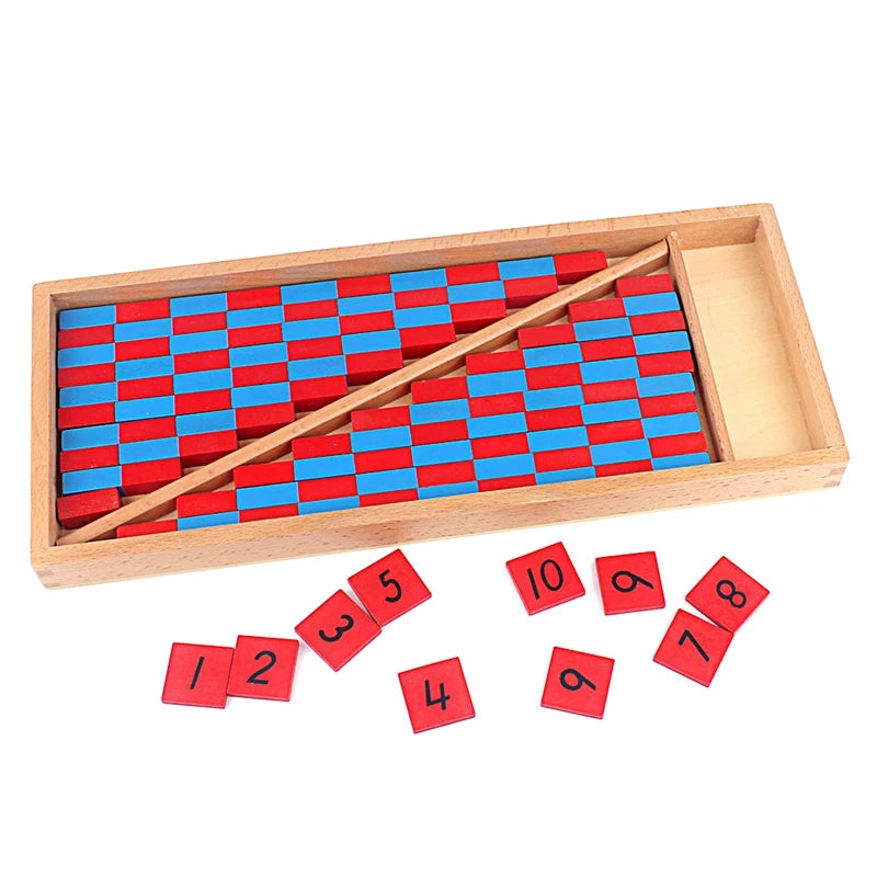 Montessori Number Rods Wooden Math Toy Home Edition