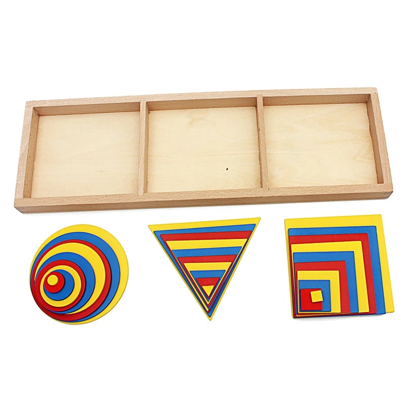 Montessori Geometric Layering Trays | Oliver Montessori Toys