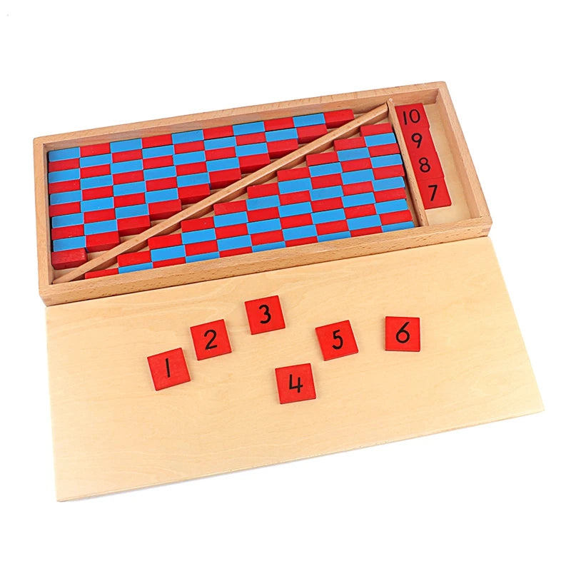 Montessori Number Rods Wooden Math Toy Home Edition