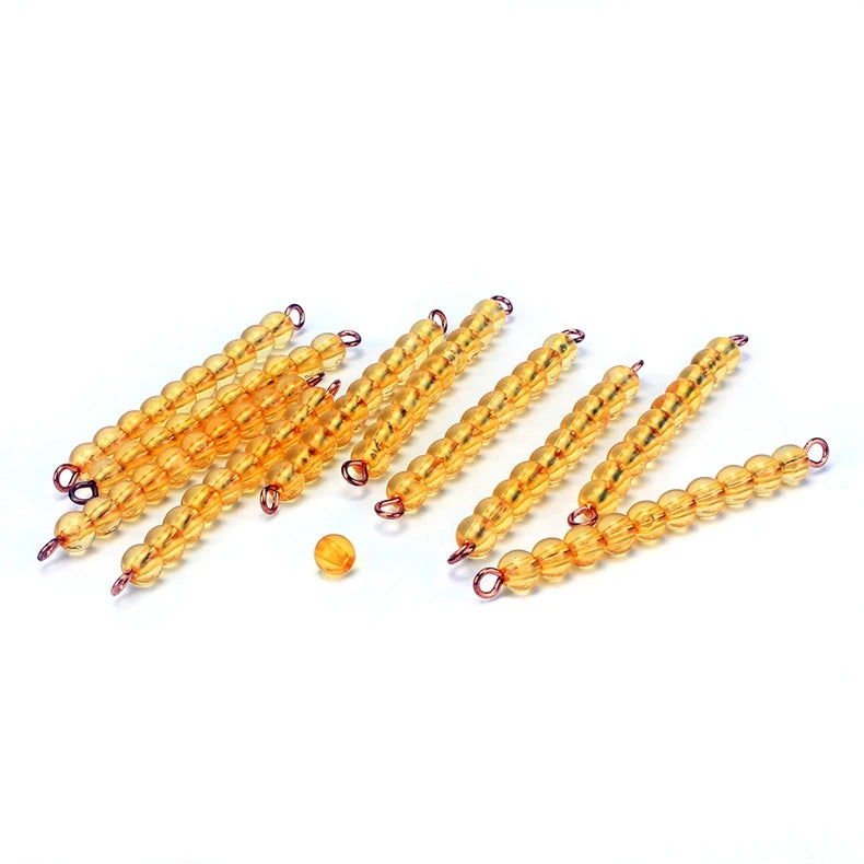 Golden ten bars and a unit bead