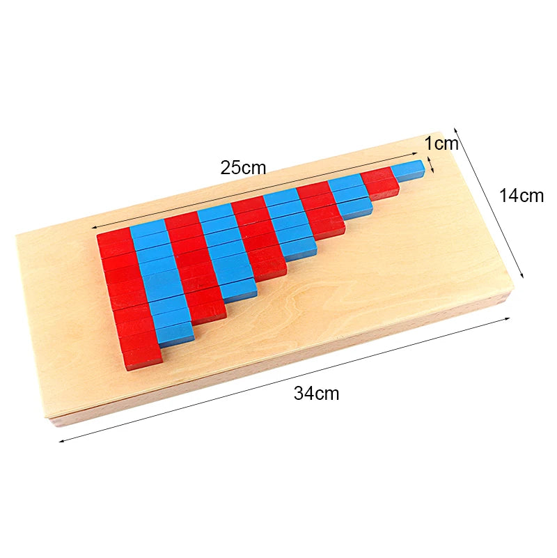 Montessori Number Rods Wooden Math Toy Home Edition