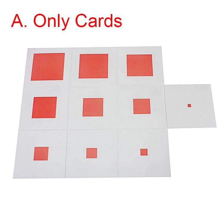 Montessori Pink Tower with Number Cards