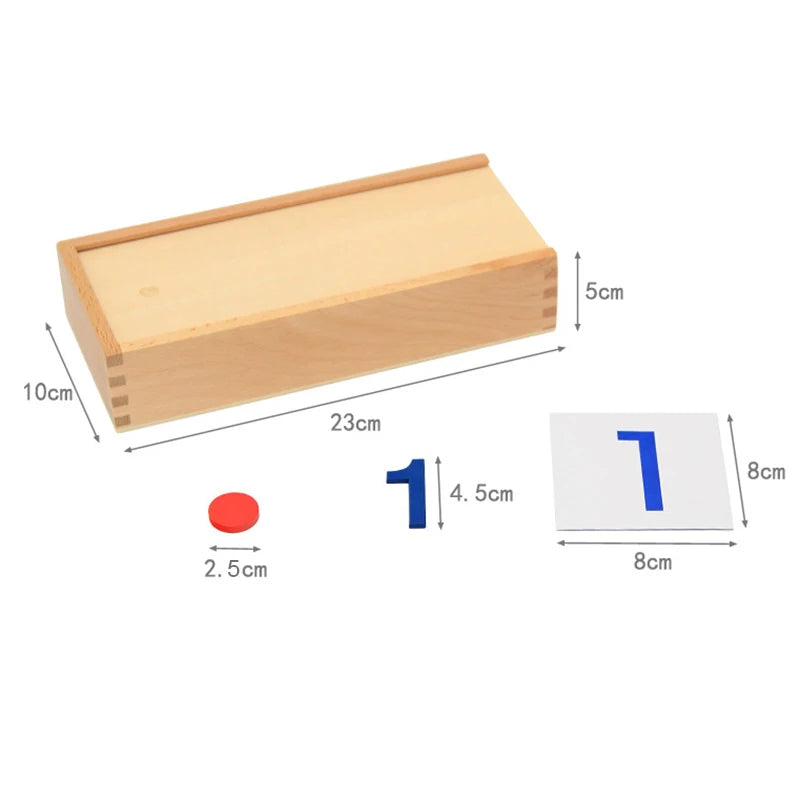 Montessori Cards and Counters Math Toy for Ages 3 and Up
