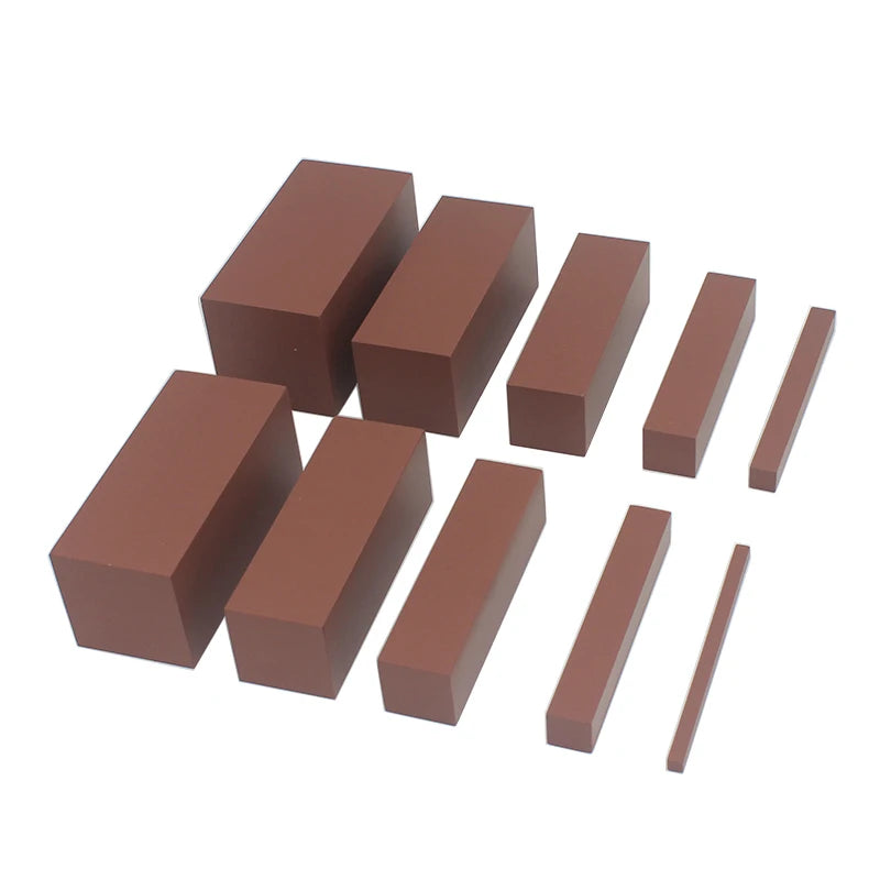 Montessori Brown Stair Wooden Sensorial Material Small Size