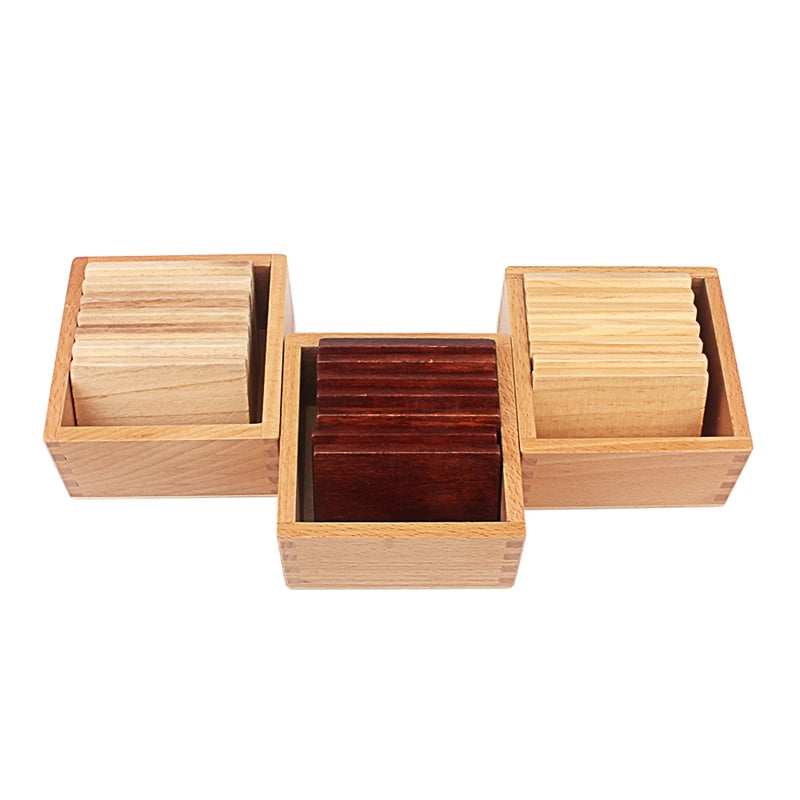 Montessori Baric Tablets Wooden Weight Sensorial Material