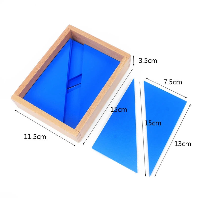 Montessori Blue Constructive Triangles Sensorial Geometry Toy
