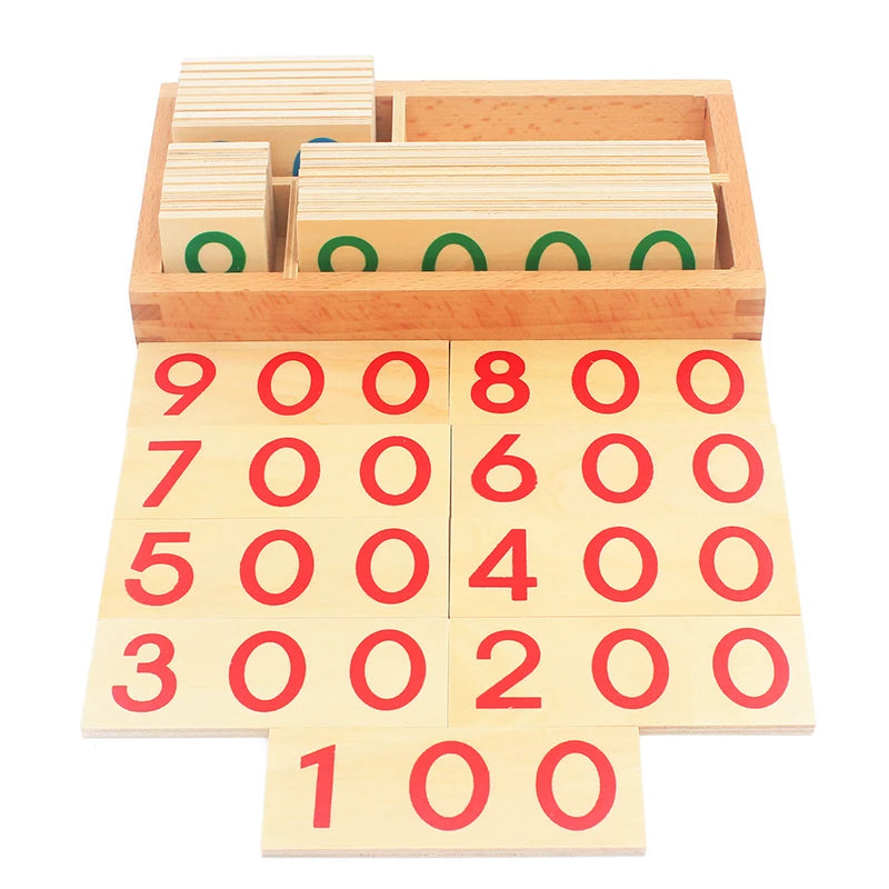 Montessori Number Cards 1 to 9000 Place Value Math Toy