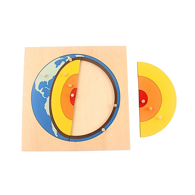 Montessori Earth Layers Puzzle Wooden Science Toy