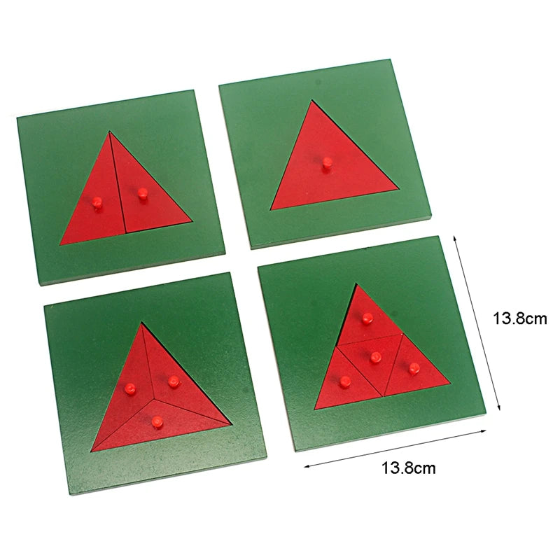 Montessori Wooden Fraction Shapes | Oliver Montessori Toys