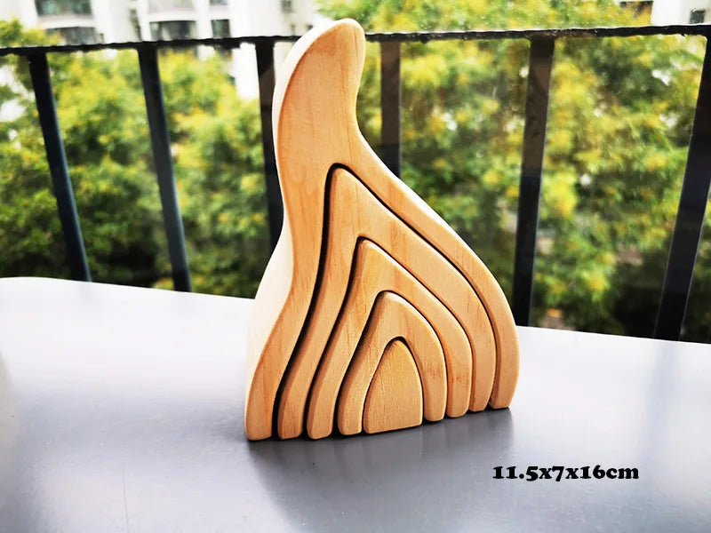 Wooden Elemental Stacking Toys