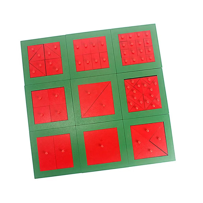 Montessori Wooden Fraction Shapes | Oliver Montessori Toys
