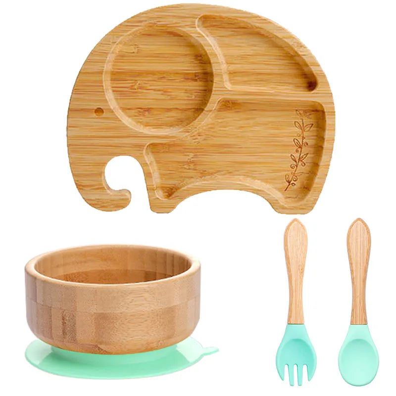 Baby Bamboo Suction Plate & Bowl Set
