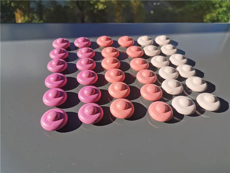 Montessori Rainbow & Natural Wood Loose Parts and Sorting Box