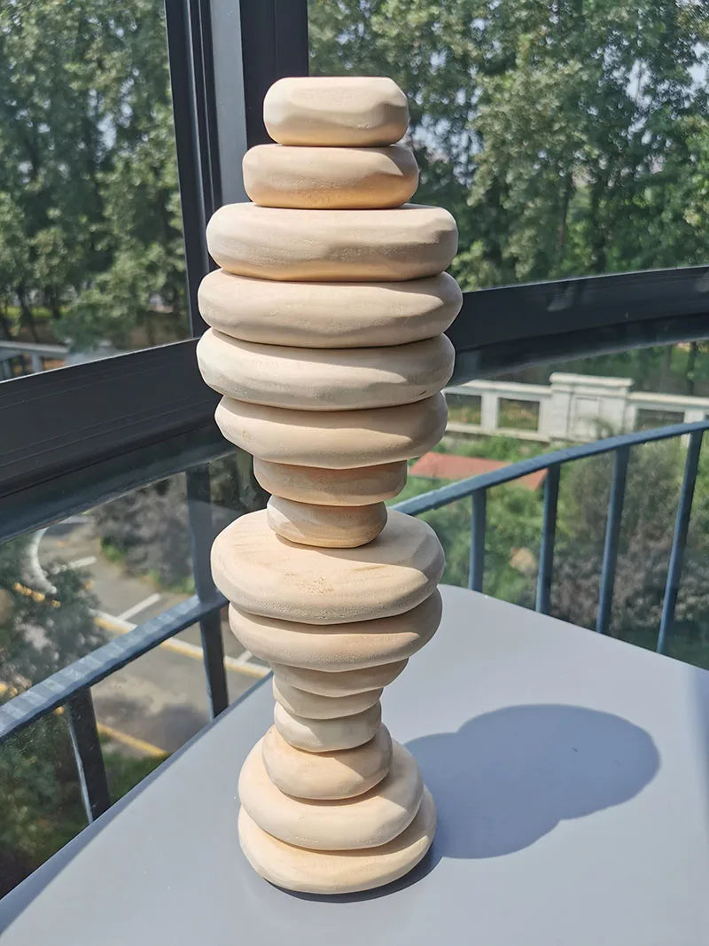 Montessori Rainbow & Natural Wood Loose Parts and Sorting Box