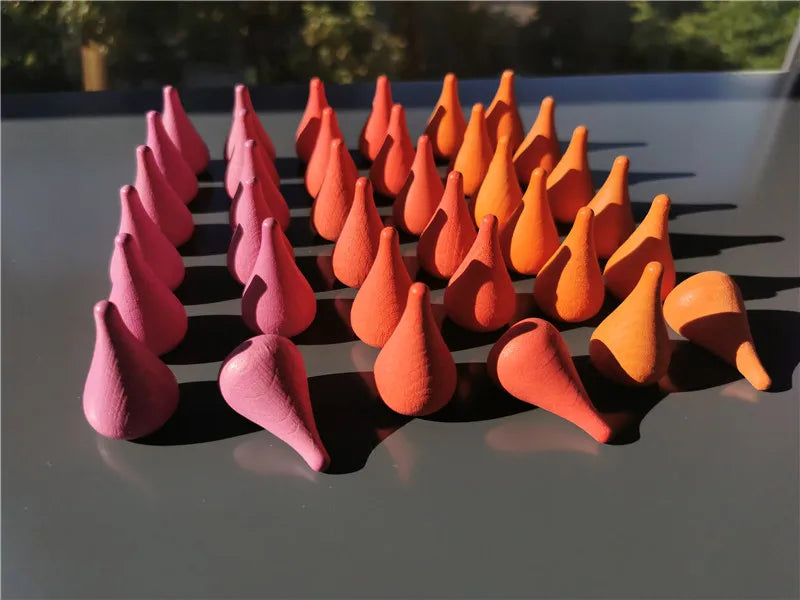 Montessori Rainbow & Natural Wood Loose Parts and Sorting Box