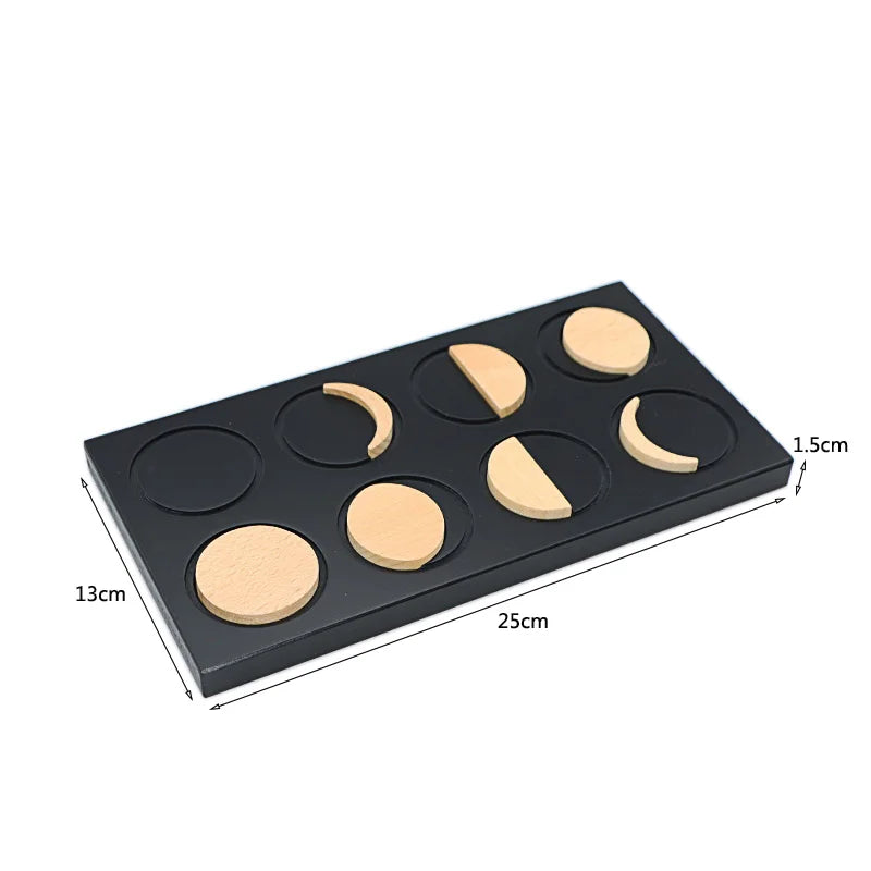 Montessori Moon Phases Puzzle WoodenLunar Cycle Science Toy