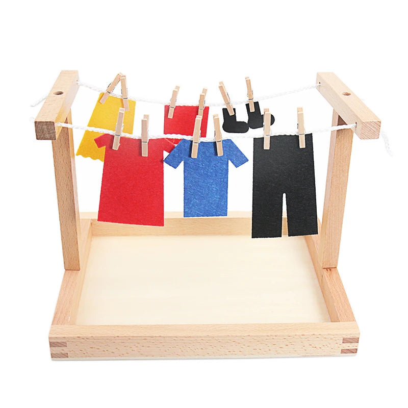 Montessori Clothesline Set Wooden Practical Life Material