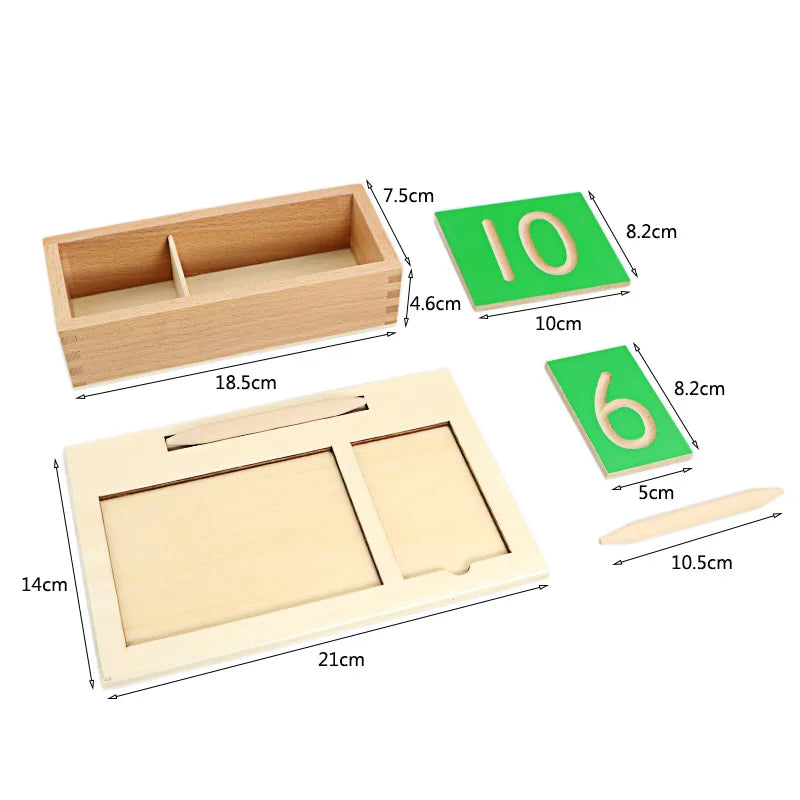 Montessori Movable Alphabet Wooden Letter Tiles with Storage Box