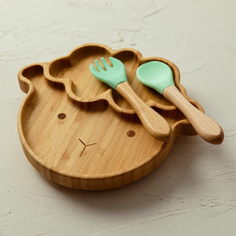 Baby Bamboo Suction Plate & Bowl Set